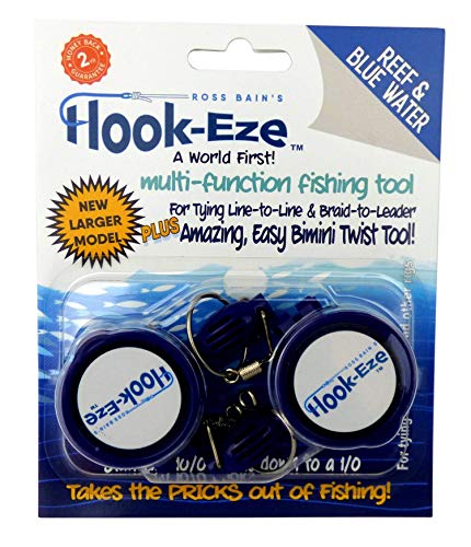 hook-eze nuevo modelo más grande de Coral y azul agua caja fuerte de pesca gancho para & Knot Tying herramienta