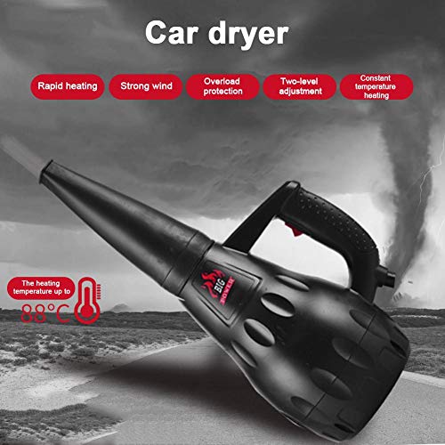 hook.s Calentador Industrial De Aire Caliente De Alta Potencia De 1500 W, Secador De Viento De Calefacción, Adecuado para Secado De Películas Automotrices, Eliminación De Nieve En El Automóvil