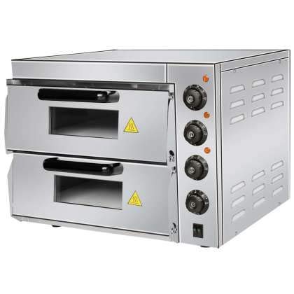 Horno Eléctrico profesional de Pizza Compacto de 560 x570 x440h mm para 2 Pizzas 38 cm PDK40 Línea Estambul.