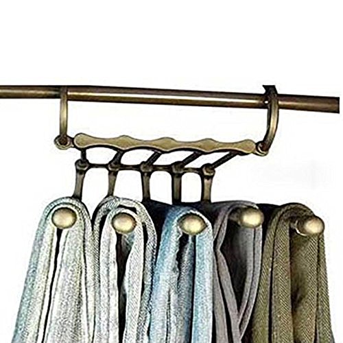 Hosaire 5 En 1 de Acero Inoxidable Pantalones de Múltiples Propósitos Perchas Vaqueros Organizador de Ropa Estante de Almacenamiento Plegable Espacio Ahorro Rack para Colgar 35 * 19 * 15CM (Negro1)