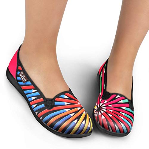 Hot Chocolate Design Chocolaticas Colorama Bailarina Slip-On para Mujeres Multicolor Talla HCD 35