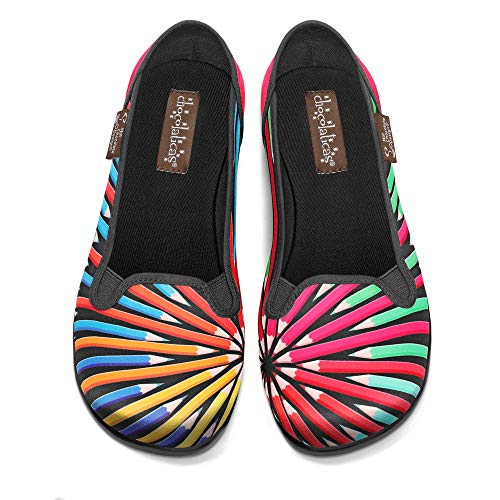 Hot Chocolate Design Chocolaticas Colorama Bailarina Slip-On para Mujeres Multicolor Talla HCD 35