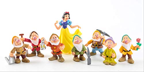 HOU&PR Blancanieves Personaje de Juguete, Figura de acción Juguetes 6-10 cm Princesa PVC muñecas colección Juguetes para niños Regalo de cumpleaños 8 Piezas