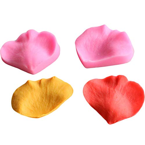 HPiano 4 Unids Molde de Silicona para Fondant Rose pétalos de Flores de Silicona Molde de gofrado Pastel de DIY Moldes Decoración de Dulces Molde Decoración de Pasteles Moldes