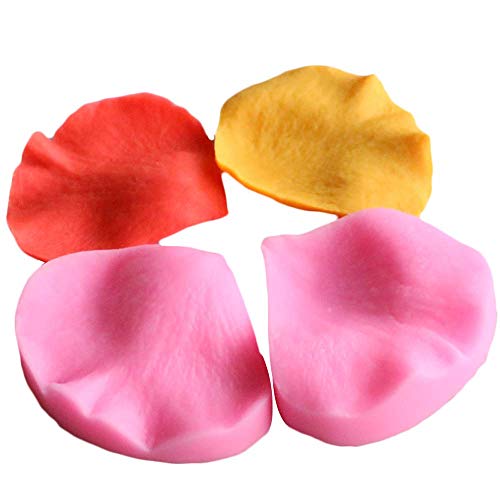 HPiano 4 Unids Molde de Silicona para Fondant Rose pétalos de Flores de Silicona Molde de gofrado Pastel de DIY Moldes Decoración de Dulces Molde Decoración de Pasteles Moldes