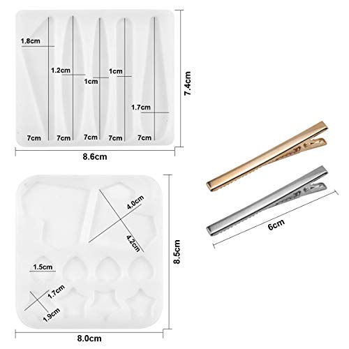 HQdeal Molde de Resina de Silicona, DIY Horquilla Molde Colgante, moldes silicona manualidades, Molde de Resina Epoxi para Molduras Fabricación de DIY Joyería Marcador Llavero