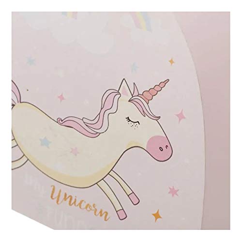 Hucha de Unicornio, con Forma de Corazón. Diseño de Fantasía, con Estilo Infantil (16cm X 5cm X 14,5cm) - Hogar y Más - Rosa Claro