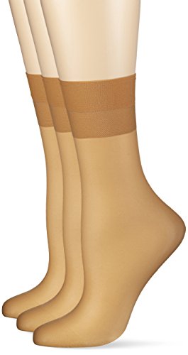 Hudson 030044 Calcetines, 15 DEN, Beige (Skin 0014), 35-38 (Pack de 3) para Mujer