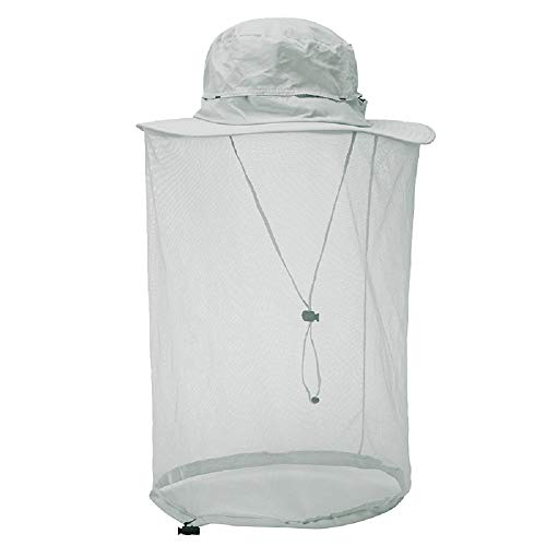 HunterBee - Sombrero de apicultor para apicultura (malla de insectos), color gris claro