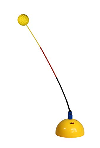 Hxsm Soft Rod Tennis Trainer máquina Tenis práctica Herramienta Hit Entrenamiento máquina Tenis Raqueta Equipo de Entrenamiento Tenis Accesorios-Amarillo