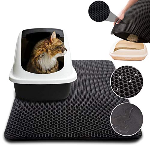 HyAdierTech Cat Litter Pad, Alfombra para Gatos, Estera Arena Gatos Doble Capa Impermeable Alta Elástico EVA Adecuado para Arenero Gatos Autolimpiable Arenero Gatos Cubierto, Fácil de Limpiar