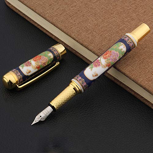 H.Y.FFYH Pen 1pcs de cerámica Azul y Blanco de Porcelana China Pintura Técnica del plumín de la Pluma Pluma Fuente (Color : Blue Dragon, Size : Gratis)