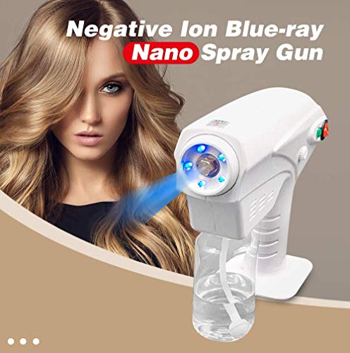 HYISHION Rociador de la máquina de Vapor Nano Pistola de pulverización Desinfección Azul desinfección de la luz Nano Pistola de pulverización de atomización 110V-240V pulverizador SKYJIE