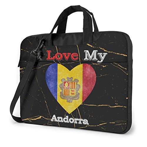 I Love My Andorra Heart Flag Bolso para portátil Bolso Bandolera Bolso para Ordenador Maletín Bolso Bandolera Inclinado