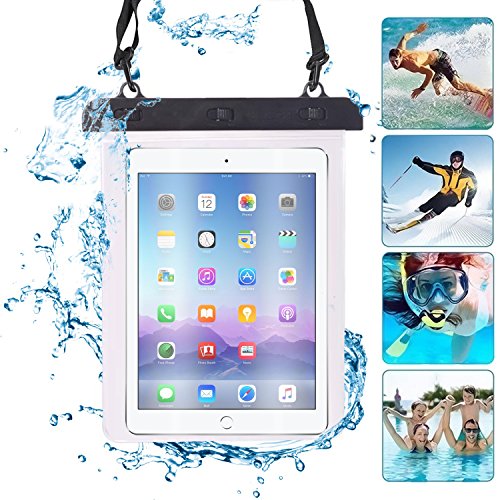 i-sonite (Negro) Universal 9 Pulgadas/10 Pulgadas Saco seco Transparente Fijación para la Protección Impermeable de la Tablet, Pasaporte, Plata submarina Linsay Linsay Cosmos F-10HD