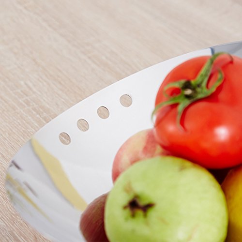 IAIZI Decoración de la mesa de centro en forma de huevo de la placa de la fruta de plata, placa de la comida del caramelo de la cesta, placa de la fruta secada de la fruta del bocado del acero inoxida