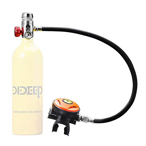 iDWF Equipo de Buceo con escafandra for 1L respiración de oxígeno válvula del Cilindro de Snorkel de Buceo de Aire del Tanque regulador con Boquilla (Color : For X4000Pro)