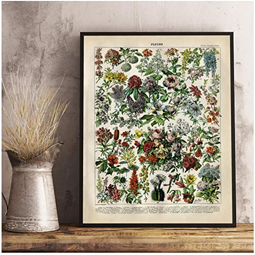 IGZAKER Flores de Plantas Impresiones de lienzos Rosas Tropicales Plantas de Interior Orquídeas Lilas Pintura de Arte de Pared - 50x75cmx2pcs （Sin Marco）