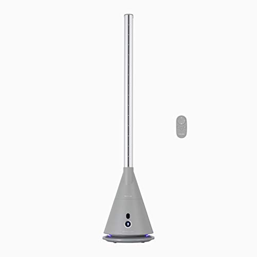 IKOHS Cool Silence DC - Ventilador de Torre, sin Aspas, 9 Velocidades, Oscilación 90°, Programable, Temporizador, con Mando a Distancia, Bajo Consumo, Ligero, Diseño Vanguardista