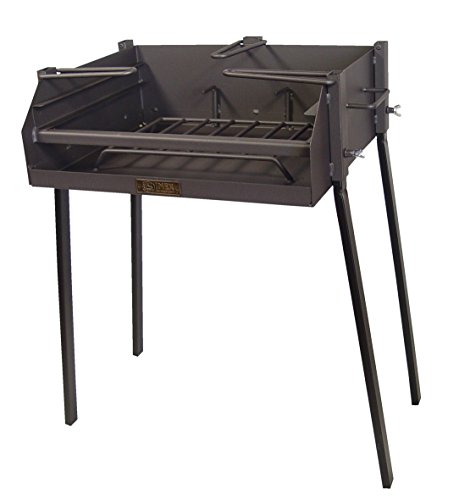 IMEX EL ZORRO 71588 Kit Barbacoa Cuadrada, Negro, 50x40x75 cm