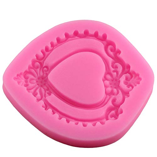 IMFAA Angel Wings Food Grade Fondant Cake Silicone Mold Love Heart Mirror Frame Shaped Reverse Forming Chocolate Decoration Tools