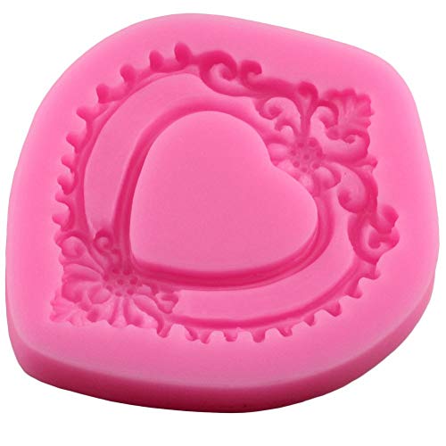 IMFAA Angel Wings Food Grade Fondant Cake Silicone Mold Love Heart Mirror Frame Shaped Reverse Forming Chocolate Decoration Tools