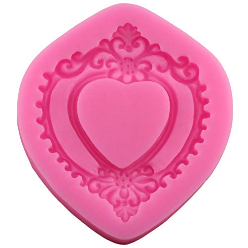 IMFAA Angel Wings Food Grade Fondant Cake Silicone Mold Love Heart Mirror Frame Shaped Reverse Forming Chocolate Decoration Tools