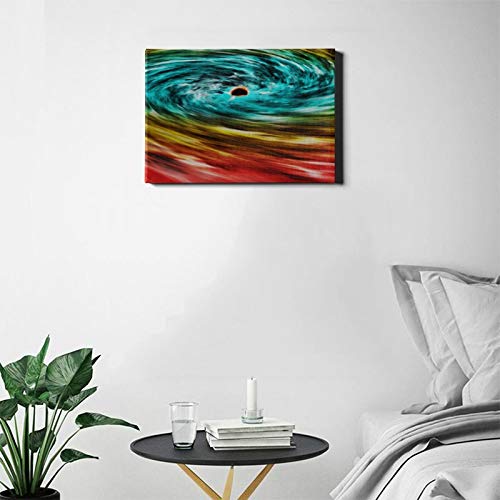 Impresiones en lienzo de cocina Agujero negro Espacio Cosmos Whirlpool Partículas Cuadro de nebulosa Impresiones en lienzo 12 x 16 pulgadas (30x40cm) Pintura Decoración de pared Obras de arte de par