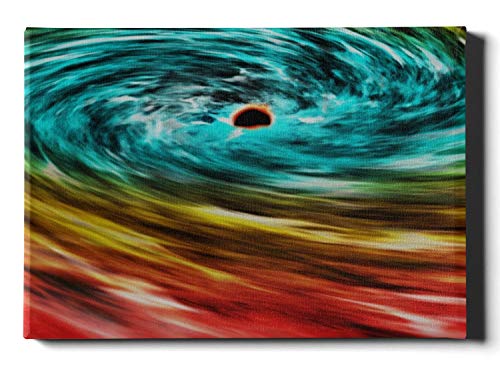 Impresiones en lienzo de cocina Agujero negro Espacio Cosmos Whirlpool Partículas Cuadro de nebulosa Impresiones en lienzo 12 x 16 pulgadas (30x40cm) Pintura Decoración de pared Obras de arte de par