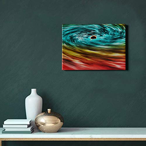 Impresiones en lienzo de cocina Agujero negro Espacio Cosmos Whirlpool Partículas Cuadro de nebulosa Impresiones en lienzo 12 x 16 pulgadas (30x40cm) Pintura Decoración de pared Obras de arte de par