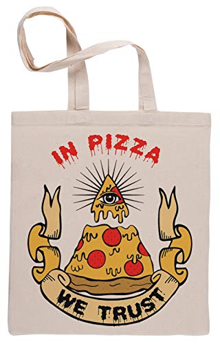 In Pizza We Trust Bolsa De Compras Shopping Bag Beige