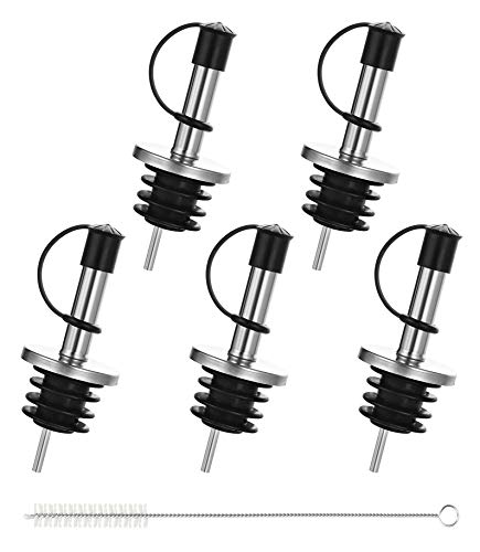 Incutex 5X boquillas Aceite en Acero Inoxidable con tapón Anti Goteo