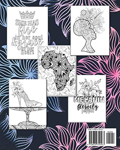 Inspirational Coloring Book to Celebrate Black Women: Inspirational Adult Coloring Book For Women Of All Ages - Unapologetically Dope Black Woman: 1