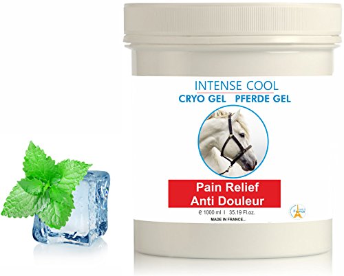 Intense Cool Gel Frío Intenso Gel de enfriamiento para Caballos y Mascotas Dolor Muscular Piernas Articulaciones Circulación 1000 ml