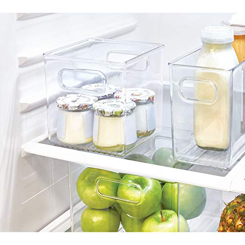 InterDesign Cabinet/Kitchen Binz Caja organizadora, Organizador de Cocina Mediano en plástico, cajón para frigorífico, Transparente