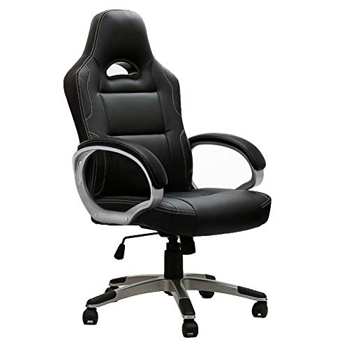 IntimaTe WM Heart Racing Gamer, Escritorio Gaming Silla Giratoria de Oficina, Altura Ajustable Asineto Grande con Reposacabezas, Poliuretano, 54 x 47