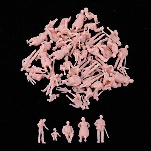 IPOTCH 100 Unids 1/87 Figuras Miniaturas De Personas Humanas Ferroviarias Sin Pintar 15mm