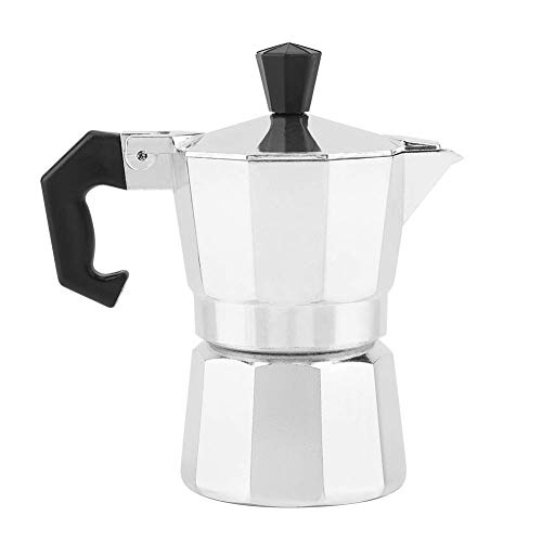 Irinay Mocha Pot 50 Ml Aluminio Tipo De Oficina En Casa Italiana Moka Pot Máquina De Café Espresso Estufa Plata Venta Inicio Uso Diario Producto (Color : Colour, Size : Size)