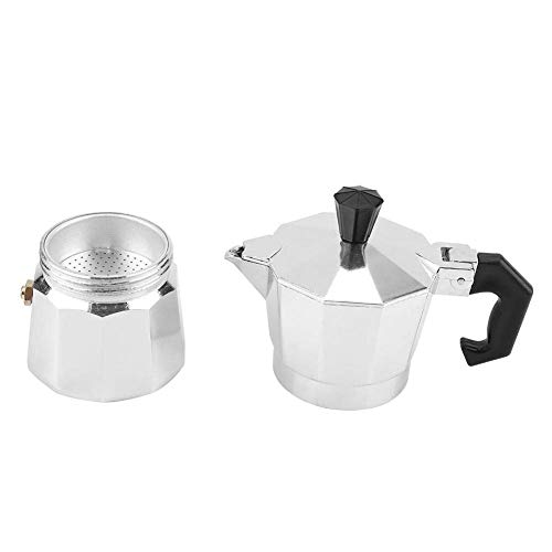 Irinay Mocha Pot 50 Ml Aluminio Tipo De Oficina En Casa Italiana Moka Pot Máquina De Café Espresso Estufa Plata Venta Inicio Uso Diario Producto (Color : Colour, Size : Size)