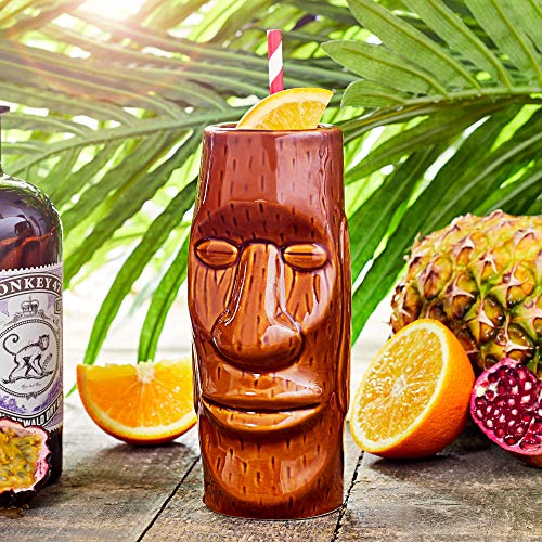 Isla de Pascua Tiki taza 14 oz/415 ml – cerámica hawaiano cóctel taza