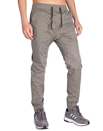 ITALY MORN Jogging Pantalones Harem Hombre Tapered Sport Workwear S Medio Gris