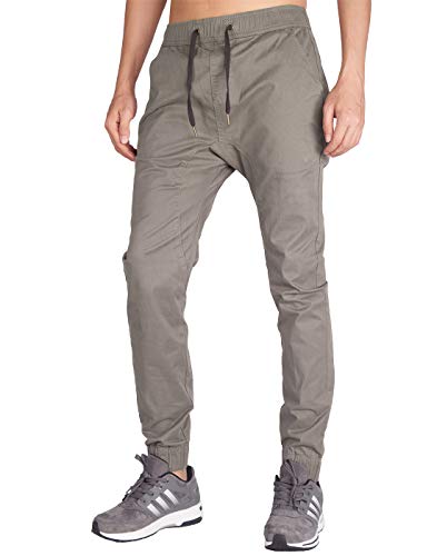 ITALY MORN Jogging Pantalones Harem Hombre Tapered Sport Workwear S Medio Gris