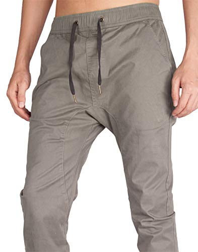 ITALY MORN Jogging Pantalones Harem Hombre Tapered Sport Workwear S Medio Gris