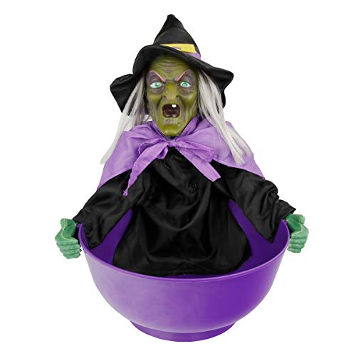 ITART Halloween Candy Bowl Wihch Animated Candy Bowls Plato Halloween Decoraciones para golosinas o truco Candy Holder Contenedor