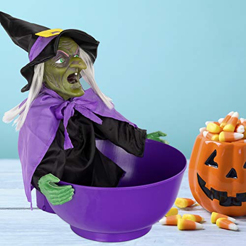 ITART Halloween Candy Bowl Wihch Animated Candy Bowls Plato Halloween Decoraciones para golosinas o truco Candy Holder Contenedor