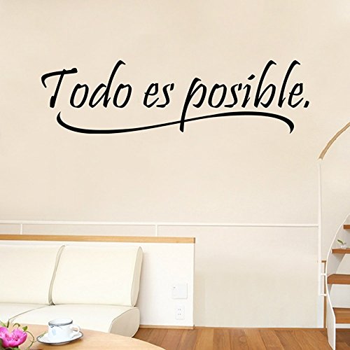 iTemer Vinilos decorativos pared dormitorio Pegatinas pared decorativas Stickers Decoracion pared Estilo único Proverbios 56 * 15.5cm 1 set