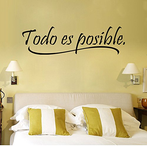 iTemer Vinilos decorativos pared dormitorio Pegatinas pared decorativas Stickers Decoracion pared Estilo único Proverbios 56 * 15.5cm 1 set