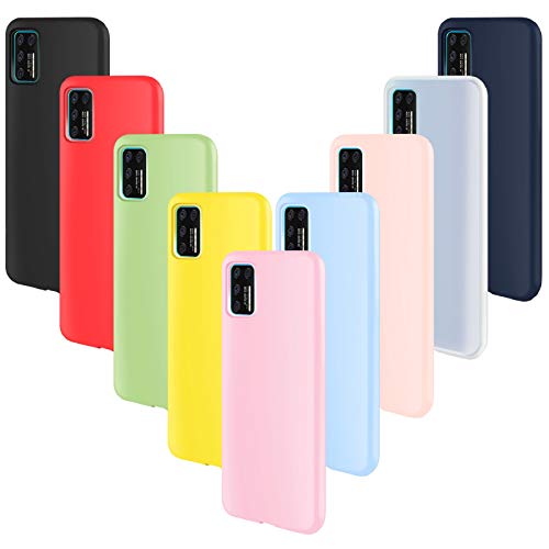 ivencase 9 × Funda Samsung Galaxy A72, Carcasa Fina TPU Flexible Cover para Samsung Galaxy A72 (Rosa, Verde, Púrpura, Rosa Claro, Amarillo, Rojo, Azul Oscuro, Translúcido, Negro)