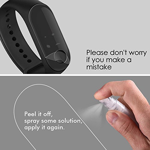 ivoler [6 Unidades] Protector de Pantalla para Xiaomi Mi Band 3, [Cobertura Completa] [líquida Instalar] [Sin Burbujas] HD Transparente TPU Suave láminas Protectora