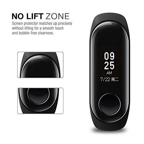 ivoler [6 Unidades] Protector de Pantalla para Xiaomi Mi Band 3, [Cobertura Completa] [líquida Instalar] [Sin Burbujas] HD Transparente TPU Suave láminas Protectora